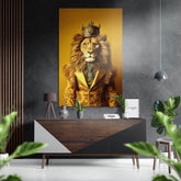 Lion Prince Brushed Aluminum Dibond Wall Art.